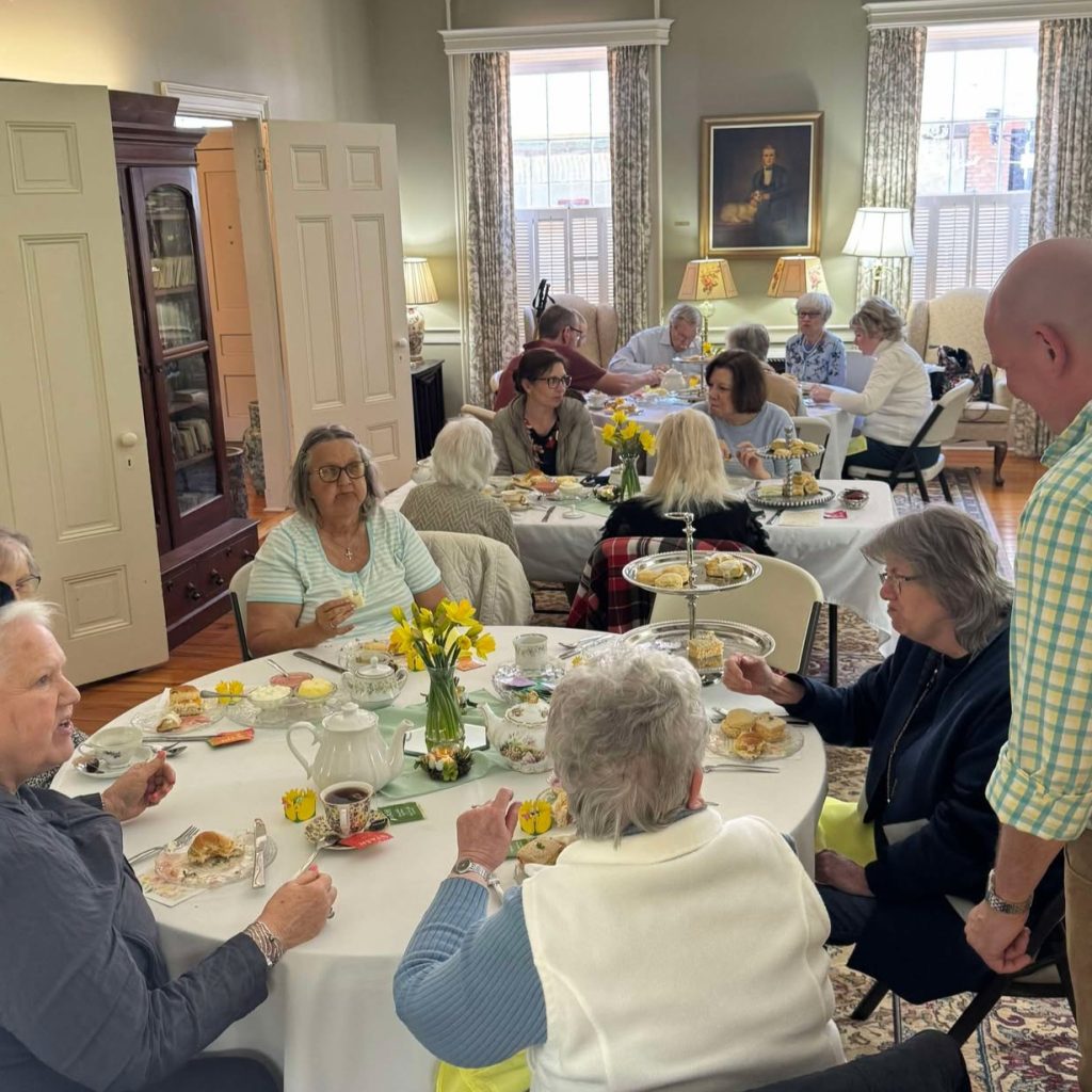 Afternoon tea in the historic Miller home Parlor.